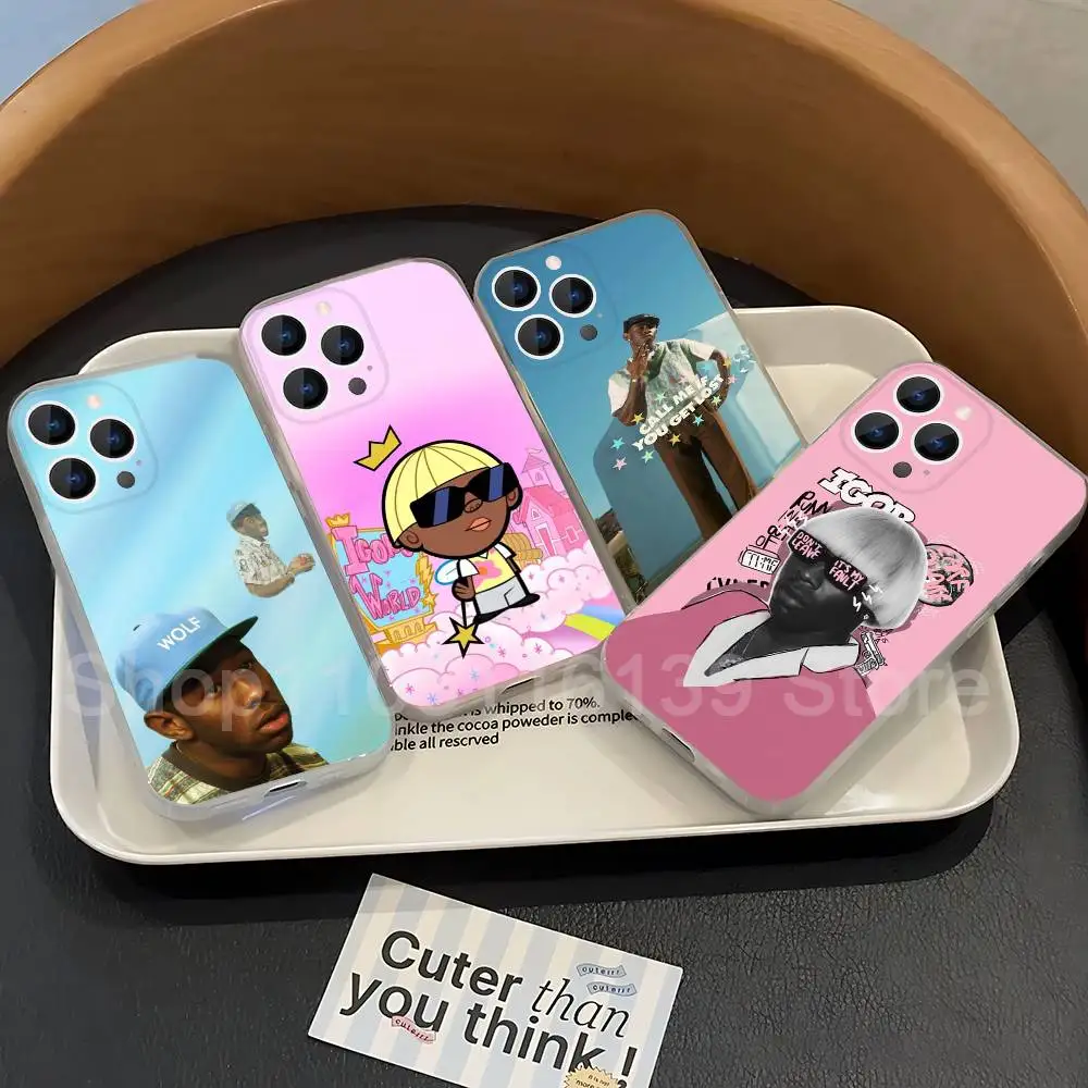 

T-Tyler Flower Boy C-Creator Phone Case For iPhone 17,16,15,14,13,12,11 Pro,Max,Plus,X,XS,XR,SE4,E Mini Transparent Soft Cover