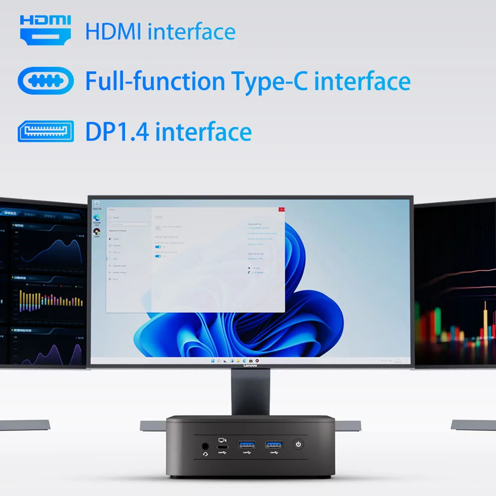كمبيوتر Lenovo Mini Baiying NUC 12GO Intel Alder Lake i3-N305 Windows حتى 16 جيجابايت رام 512 جيجابايت روم ثنائي النطاق واي فاي بلوتوث USB كمبيوتر
