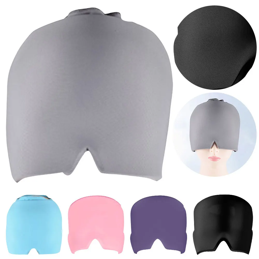 

Headache Ice Hat Gel Ice Headache Migraine Relief Hat Cold Compress Therapy Cap Ice Head Wrap Pack Mask Pressure Relieve Pain
