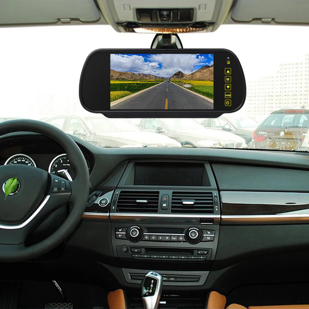 7 Inch Rear View Mirror Monitor with Camera Rearview Mirror for Car Parking Backup Camera 7\