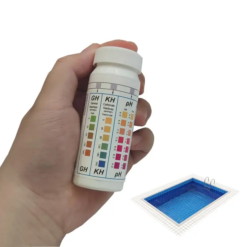 

Test Strips For Hot Tub Water 5-in-1 Hot Tub And Spa Testing Strips GH KH PH No2 No3 Spa Swimming Pool Water Maintenance Test