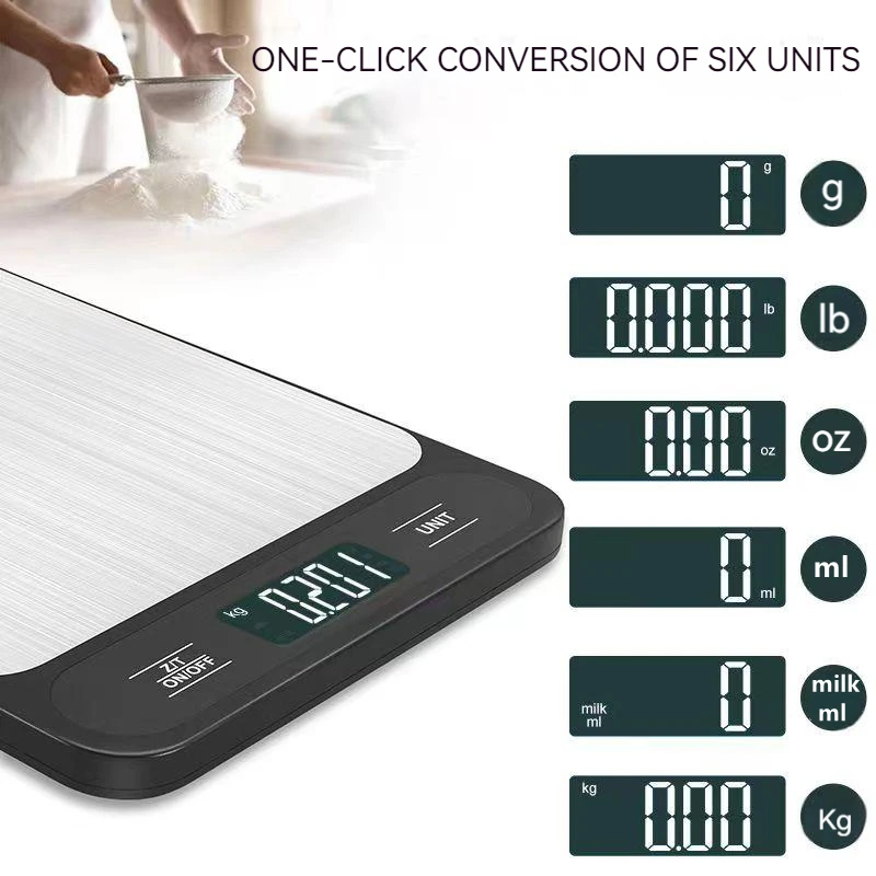 10kg Digital Kitchen Scale Baking Gram Weight Scales LCD Digital Display Electronic Table Scale Personal Healthy Diet Food Scale