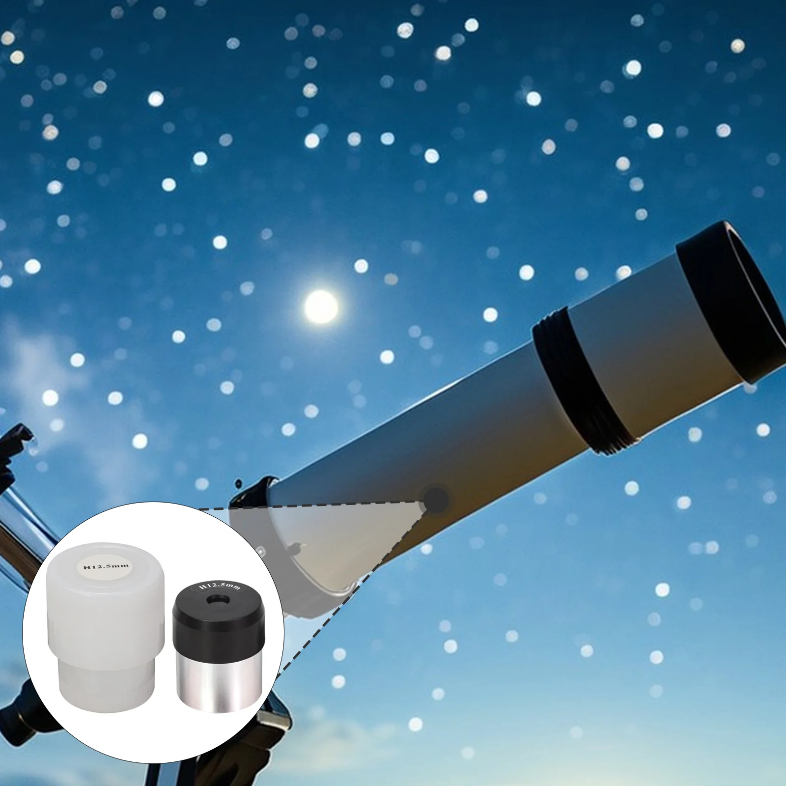 1.25 Inch Astronomy Eyepiece Lens High Power Metal Magnifying Accessory for Telescopes and Stargazer Use