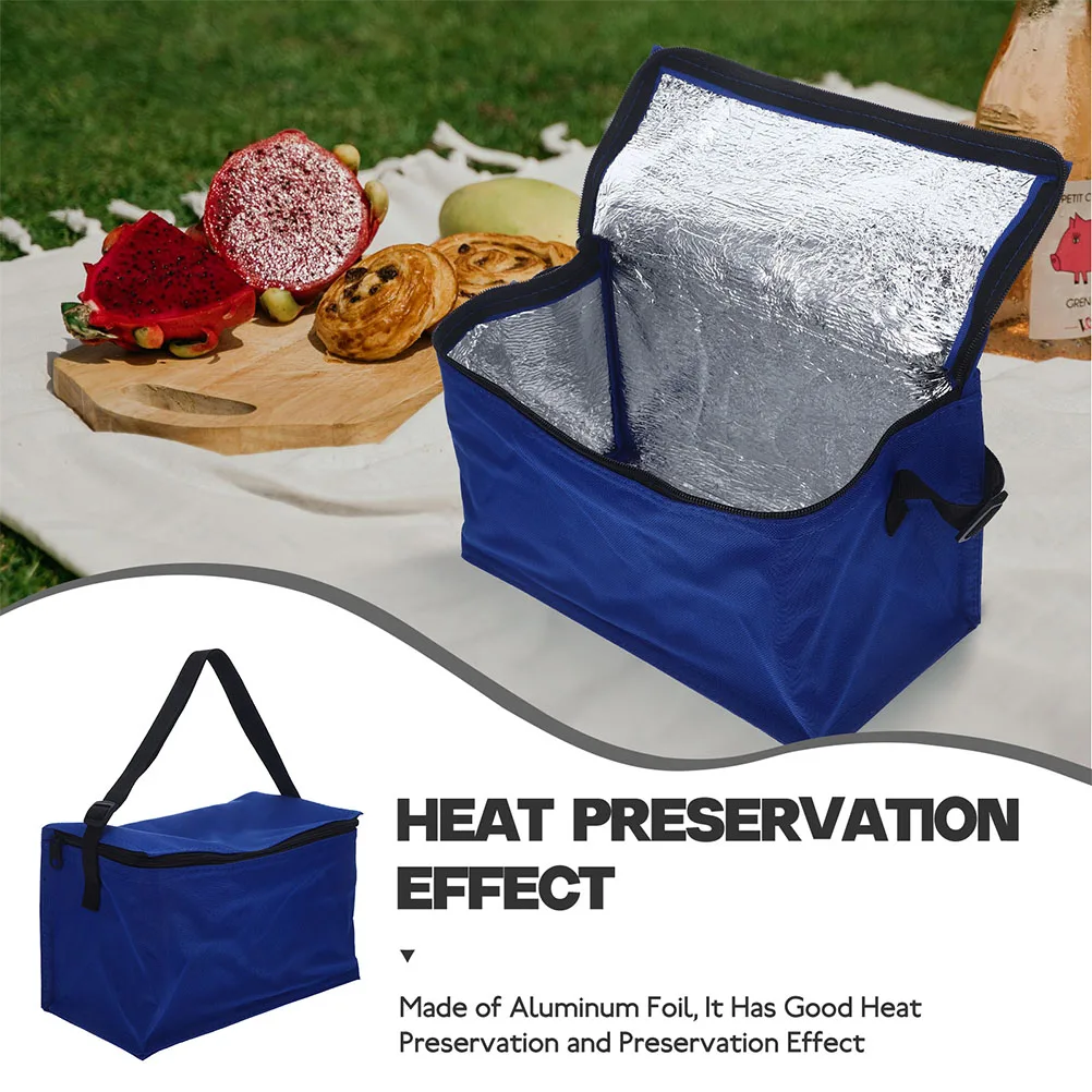 

2 Pcs Insulated Fresh-keeping Bag Cooler Foldable Food Service Large Capacity Lunch Picnic Oxford Cloth Heating Insulation Baby