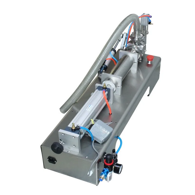 1000Ml single paste self-priming filling machine pneumatic piston filling paste emulsion filling equipment 20 bottles/min