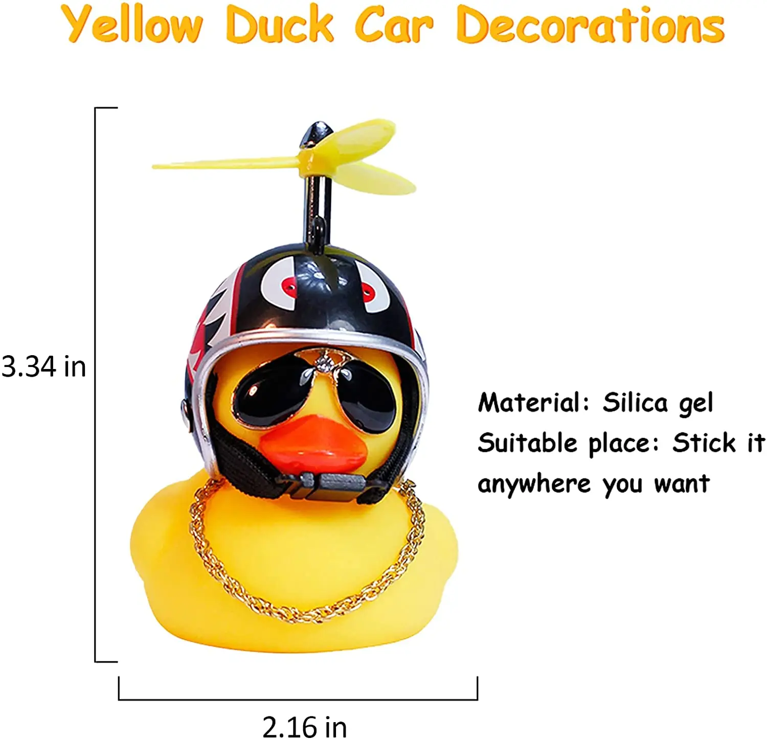 Small Yellow Bike Duck Bicycle bell Luminous Airscrew Helmet Duck Ducky Bicycle Wind Motor Riding Cycling Lights Horn
