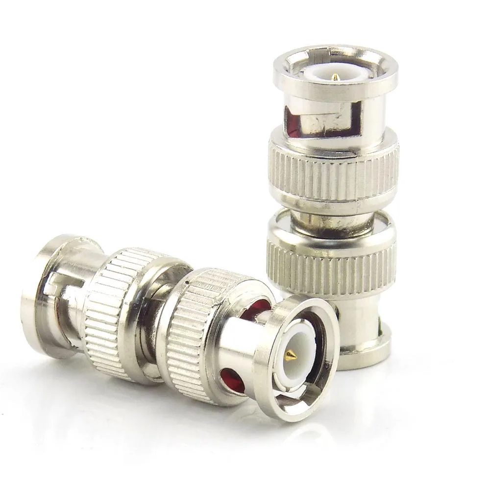 50pcs 100Pcs Bnc Male To Bnc Male Connector Coupler Cctv Accessories Splitter Plug Adapter For Rg59 Cctv Cable Adapter L19