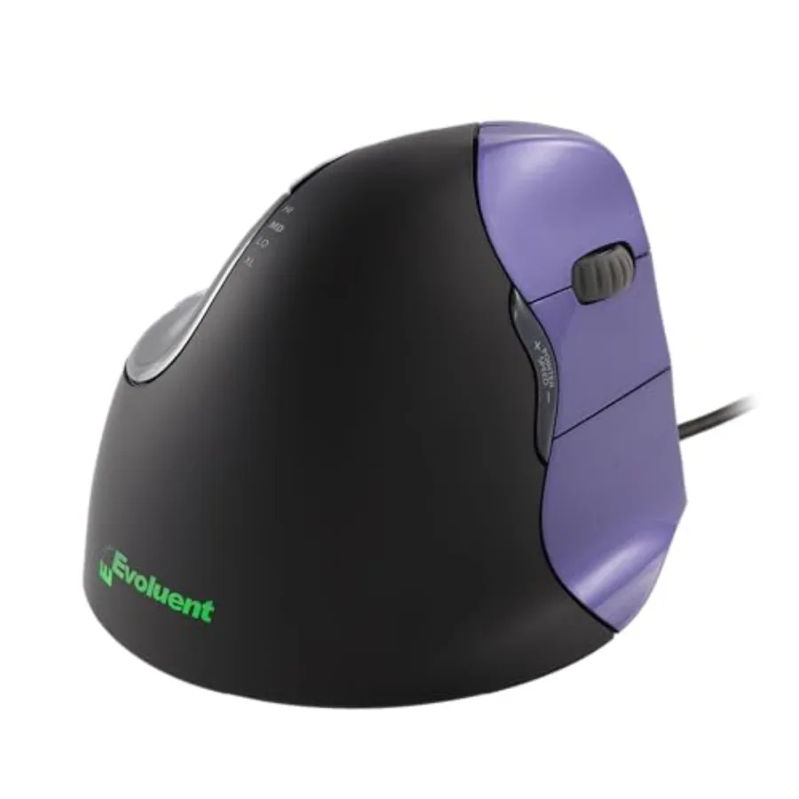 Ergonomic Vertical Mouse for Office Use ABS Plastic Red Reduces Wrist Strain with 4 Speeds and 6 Customizable Buttons