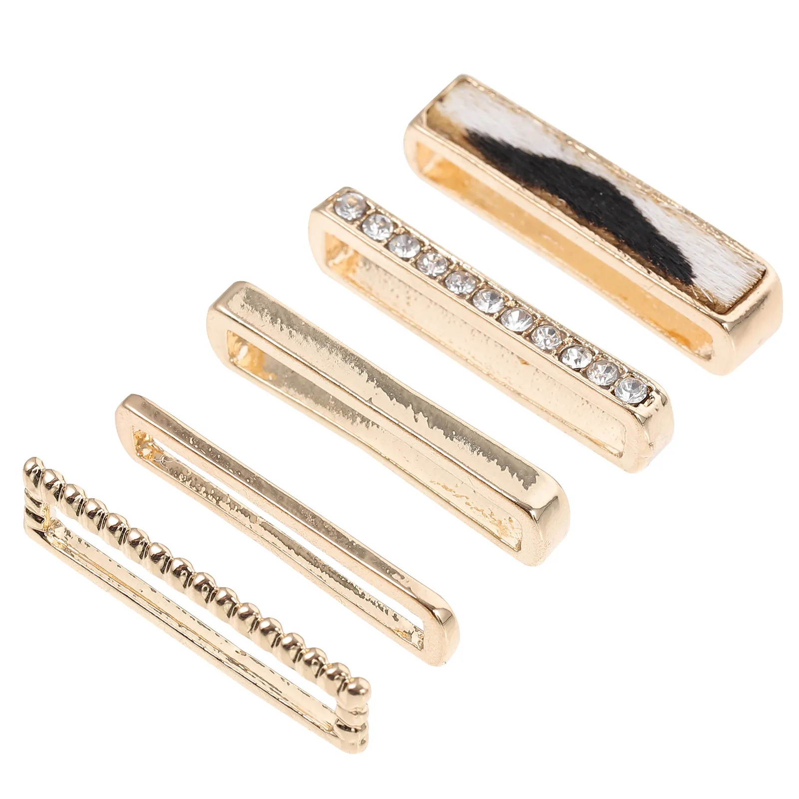 5Pcs Premium Watch Strap Charm Set Diamond Shine Alloy Watchband Decor Charm Adds Personality to Any Watch Band Fashion