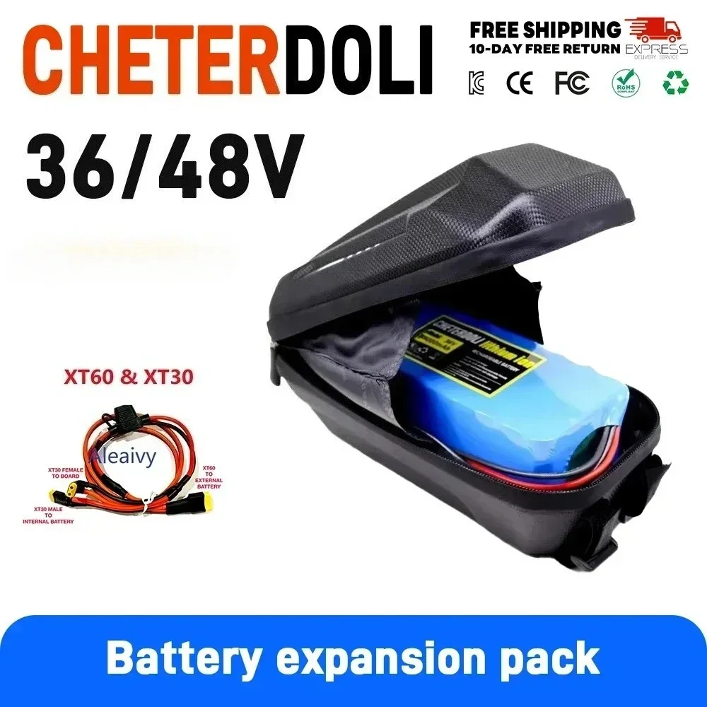 36V/48V 12Ah High Capacity Battery–Parallel ConnectionUpgrade Kit for Xiaomi M365/PRO/PRO2/1S/Mi3 with Durable Storage Bag Spare