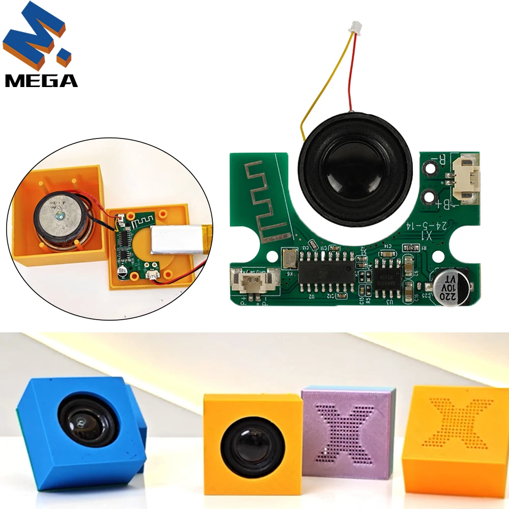 

Mega DIY 3D печать мини Bluetooth беспроводной комплект динамиков DIY креативный мини-модуль динамика 3D печать DIY креативный подарок