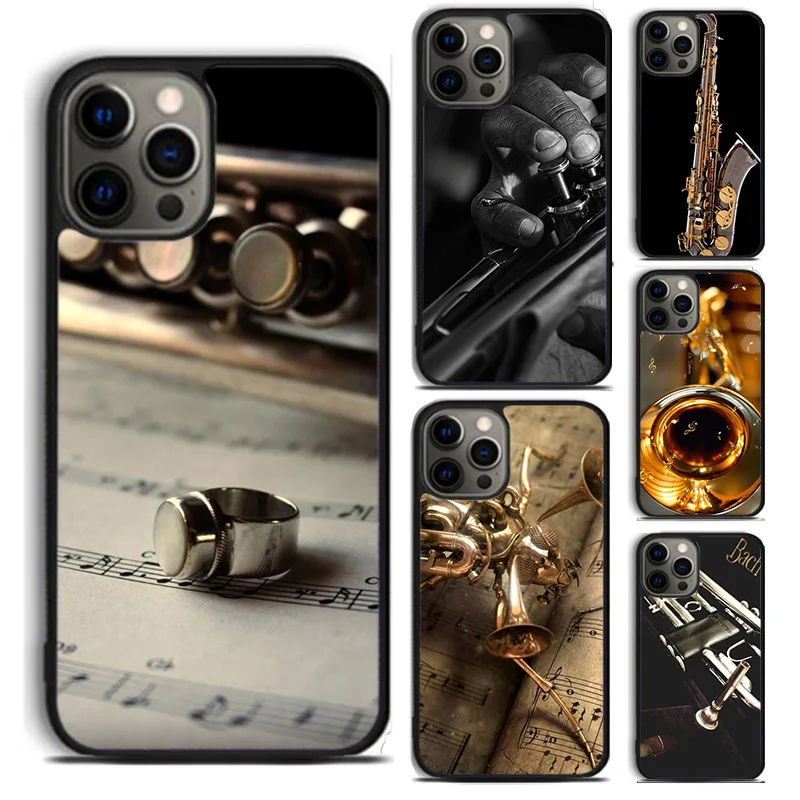 Piccolo Trumpet Brass Instruments phone Case For iPhone 16 15 14 Plus XR XS apple 16 11 12 13 mini Pro Max coque