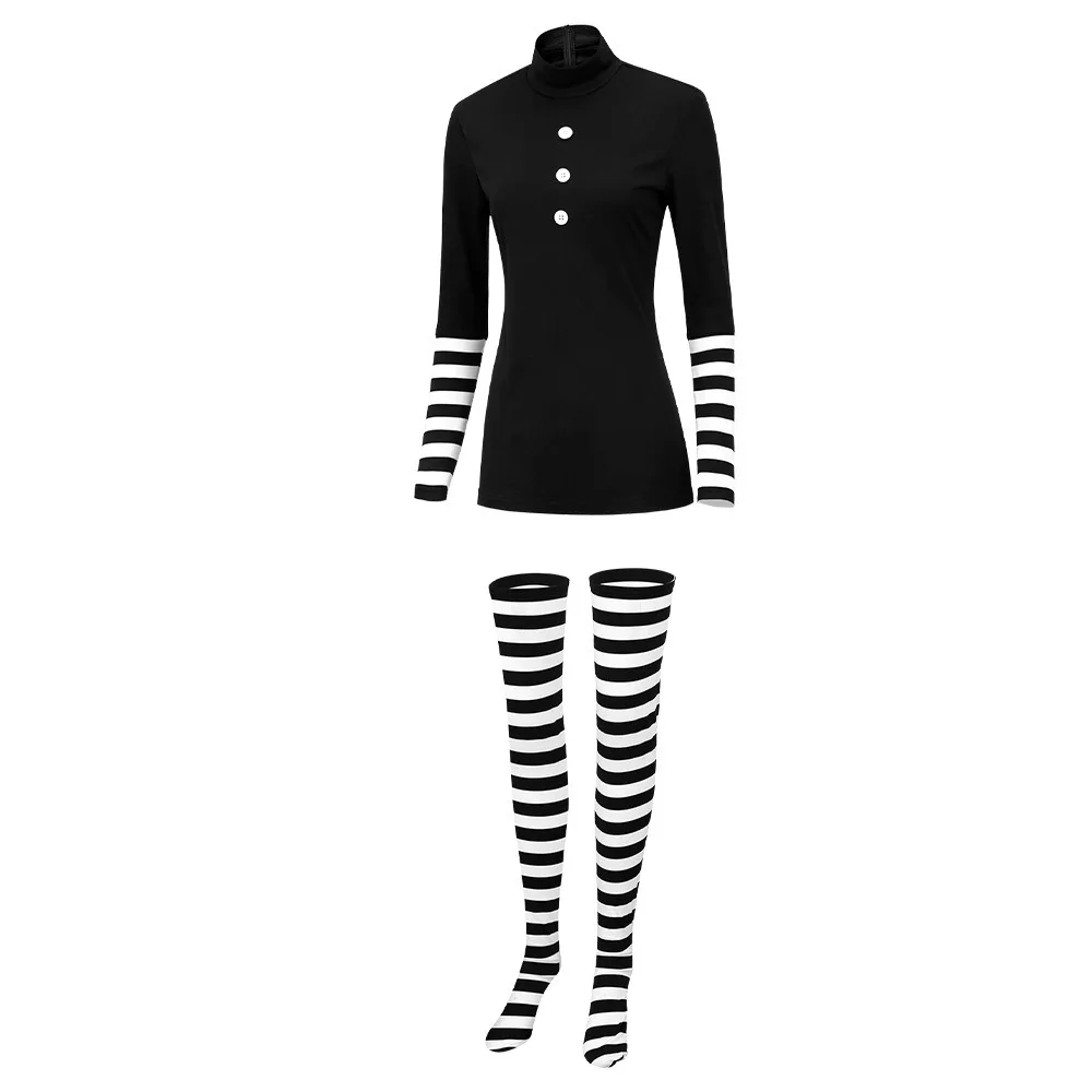 Five Nights At Freddy's 2 Marionette Clown Dress Cosplay Costume Set Adult Halloween Carnival Party Performance Outfit view 2