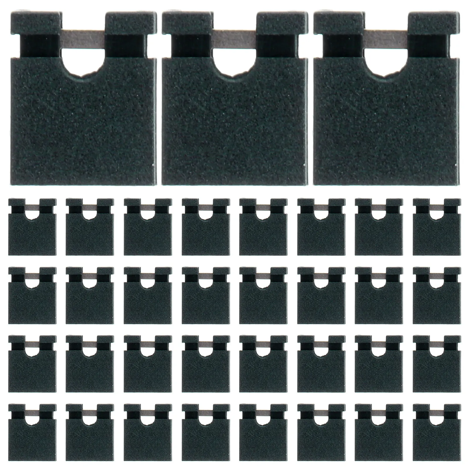 

100Pcs Black Plastic Shunt Jumper Caps 2.54mm Compact Mini Short Circuit Connectors for Electronics Projects Testing Breadboard
