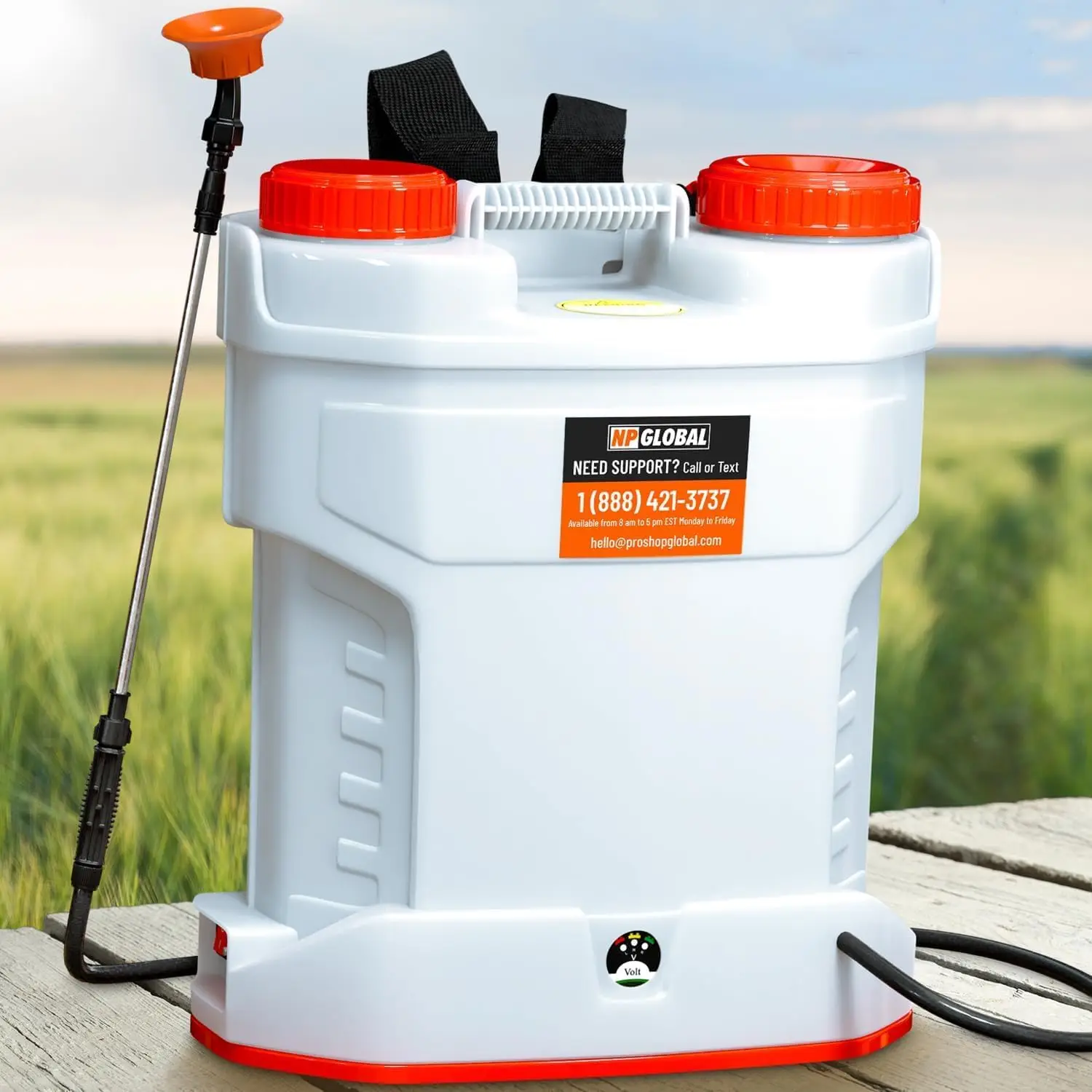 

4.2 Gallon Battery-Powered Backpack Sprayer with 6 Nozzles, 80 PSI, Long-Lasting Battery