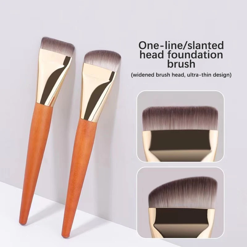 Ultra Thin Foundation Brush Lightweight and Thin Face Contour Brush Flat Contour Brush Blending Foundation Cream Makeup Brushes