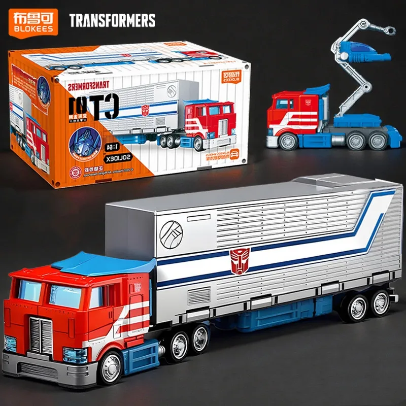 

BLOKEES Transformers Building Blocks Wheels CT01 Optimus Prime with carriage Action Figures Splicing toys Collect models