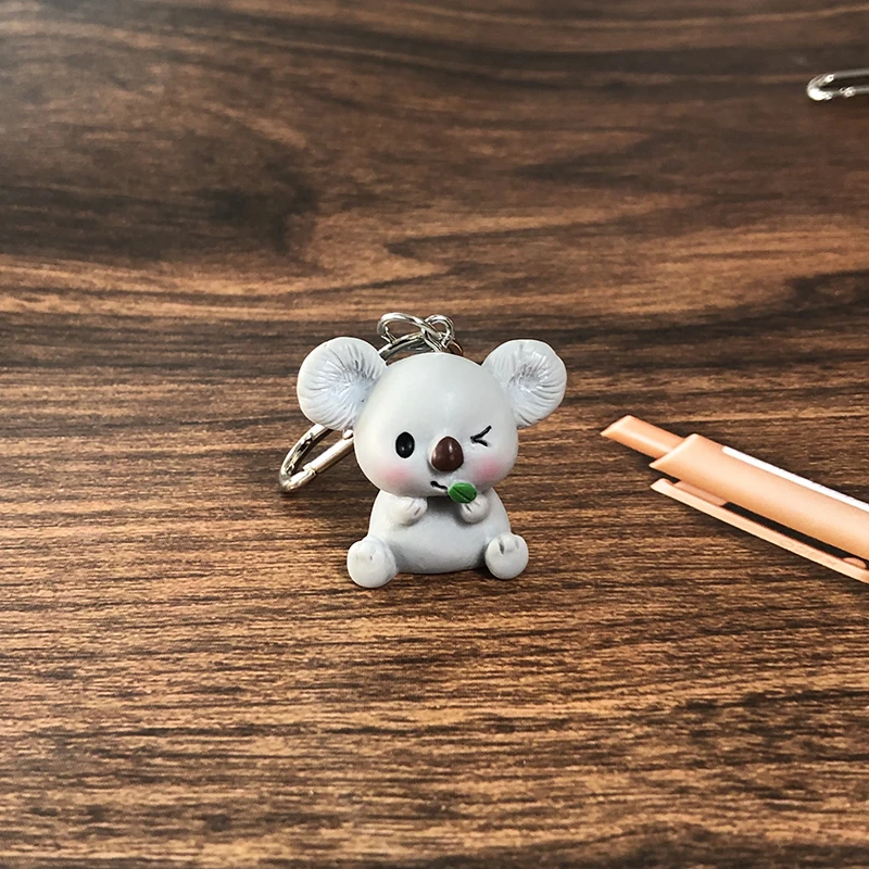 Carino 3D Lontra Koala Fenicottero Animale Portachiavi Portachiavi Per Le Donne Degli Uomini Del Fumetto Creativo Pet Ciondolo Borsa Scatola Porta