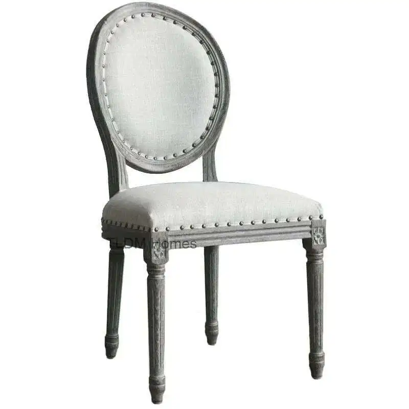 

American Country Dining Chairs Creative Solid Wood Made Old Dining Chair Retro Home Furniture Armchair Photo Studio Dining Chair