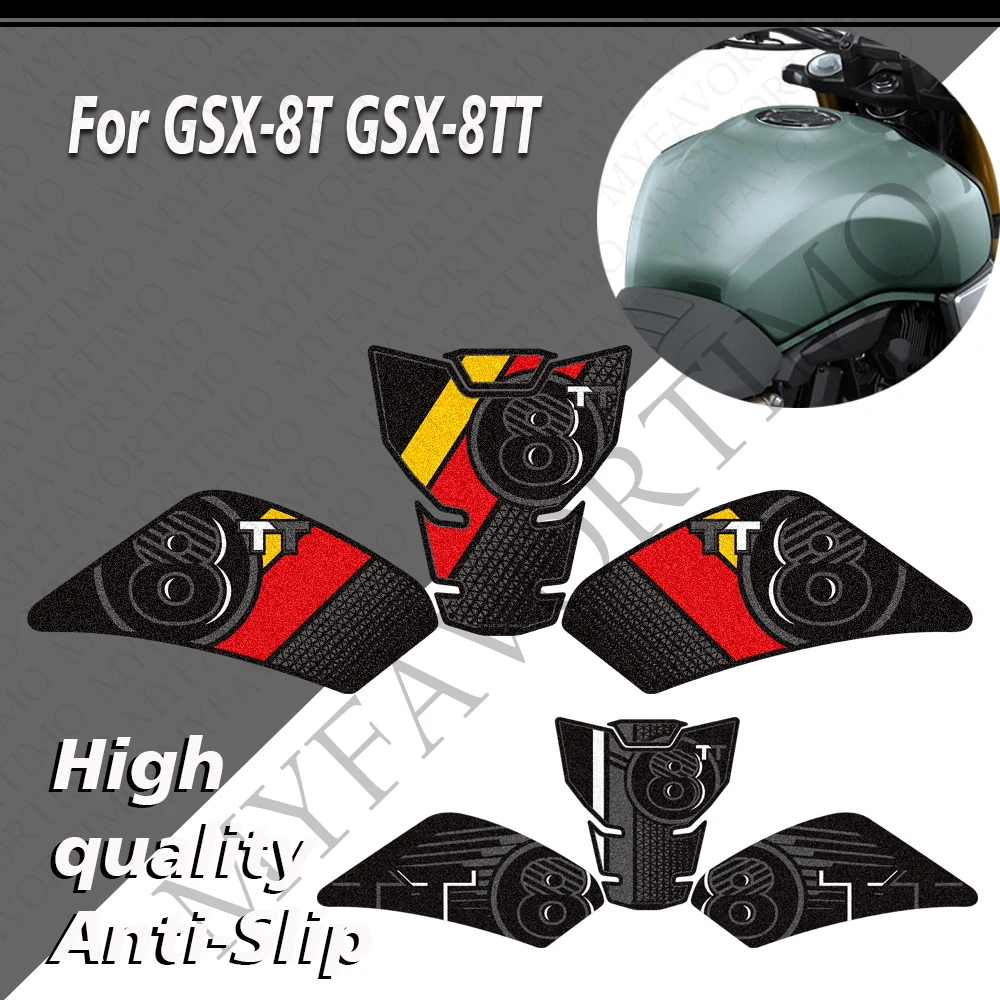 For GSX-8T GSX-8TT GSX 8T 8TT Knee Tank Pad Cap Gas Fuel Oil Knee Protection Anti-slip Stickers Decals Accessories