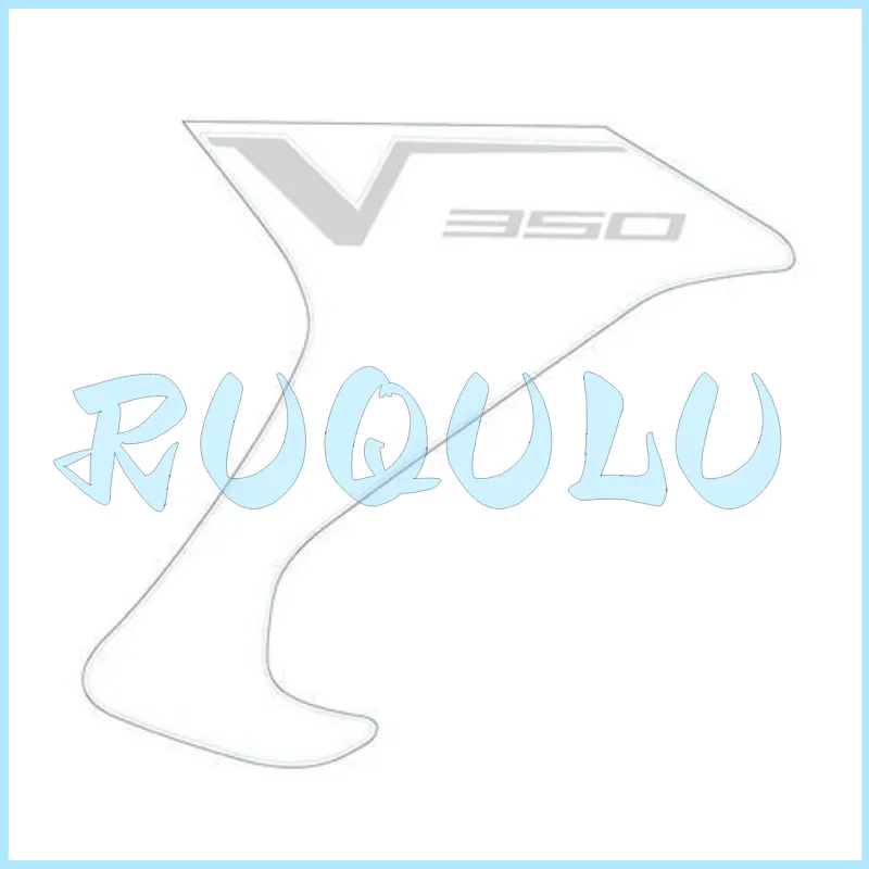 Zt350-v1 Left / Right Side Cover Decal (bright Silver/v350/polymer/high Adhesive) 1210343-085000 / 1210343-086000 For Zontes