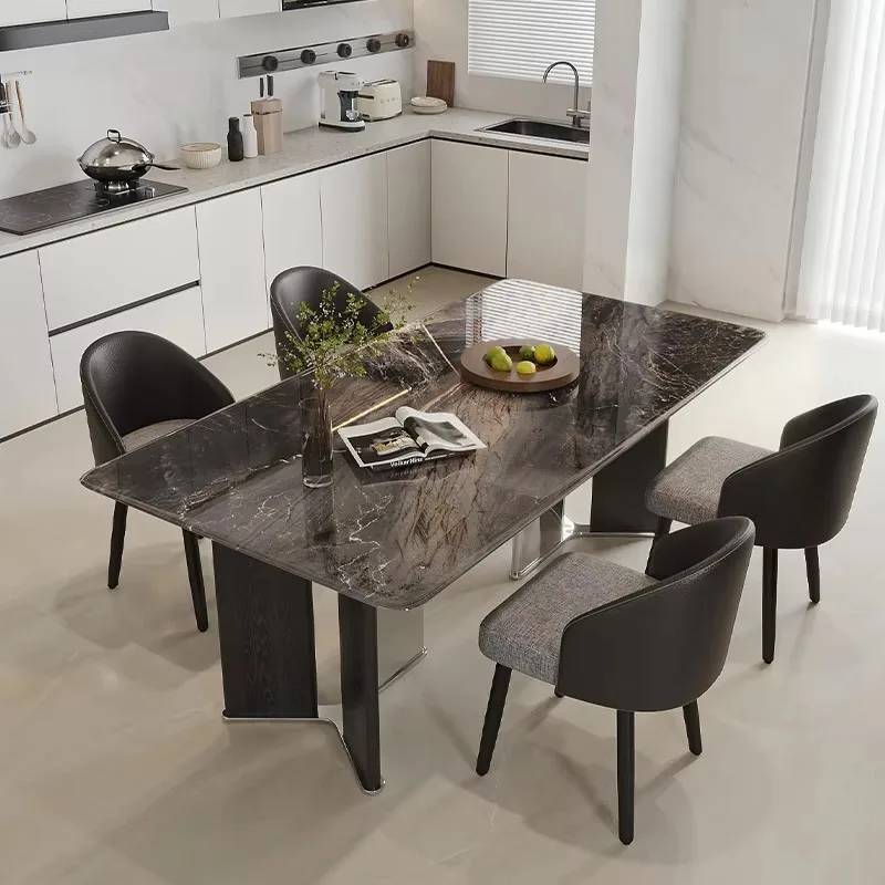Nordic Luxury Popular Designer High Quality Dinning Table Set Modern Stone Elegant Table For Dinner Table Room Furniture