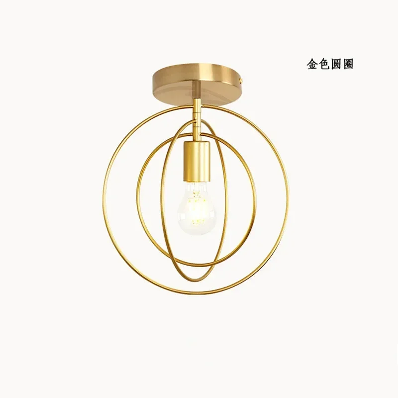 Northern Europe Single Head Small Droplight Simple Modern Restaurant Bar Counter Creative Cool Bedroom Bedside Showcase Gold Bea