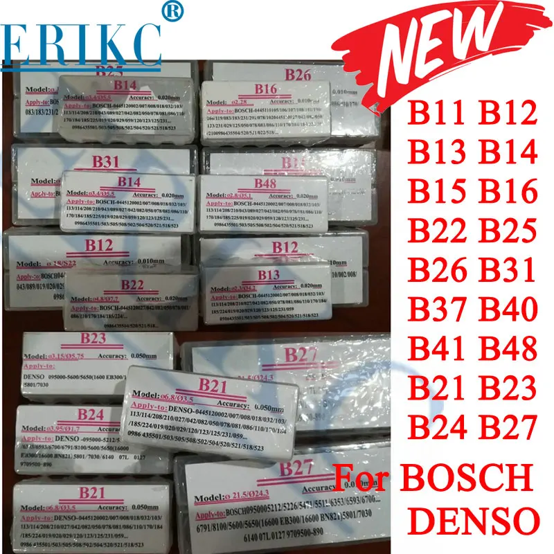 B21 B23 B24 B27 Injector Adjust Shims B11 B12 B13 B14 B15 B16 B22 B25 B26 B31 B37 B40 B41 B48 Gasket Kit Washer for Bosch Denso