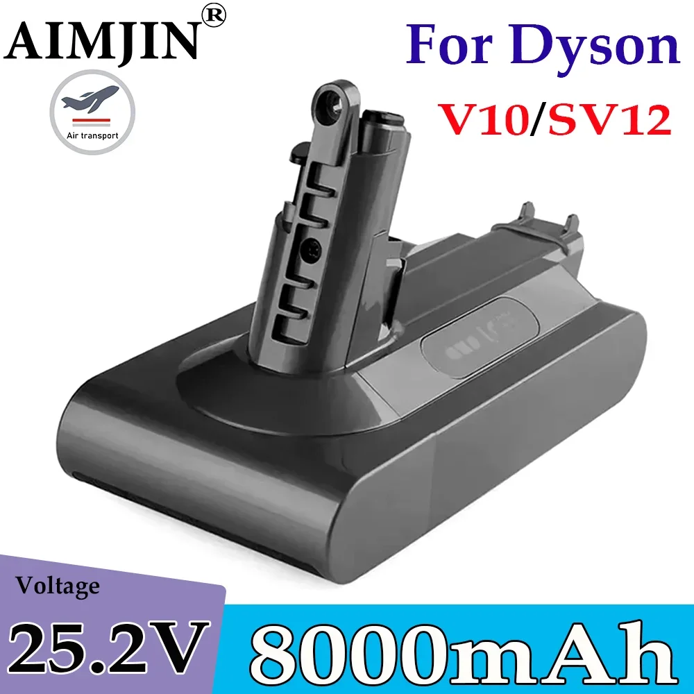 

Rechargeable battery 25.2V 8000mAh For Dyson V10 Absolute Replaceable Fluffy cyclone Vacuum Cleaner Battery V10 SV12