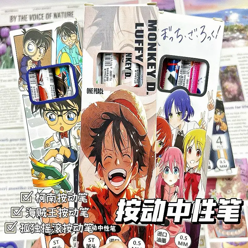 Bolígrafo de Gel One Piece Luffy, Bolígrafo de Dibujos Animados, Regalo Divertido y Bonito de Alta Calidad para Estudiantes, Punta ST 0.5, Bolígrafo de Secado Rápido