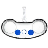 Cepillo de succión para piscina, herramienta de limpieza curvada, Flexible, media luna