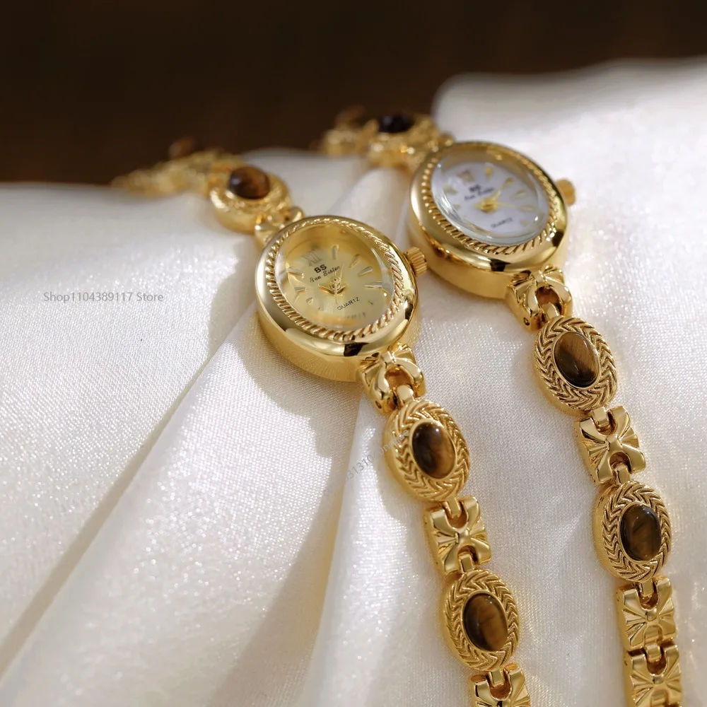 Oval ouro relógios femininos marca de luxo vestido casual quartzo pequeno mostrador senhoras relógios de pulso strass relógios de ouro para mulher 2025