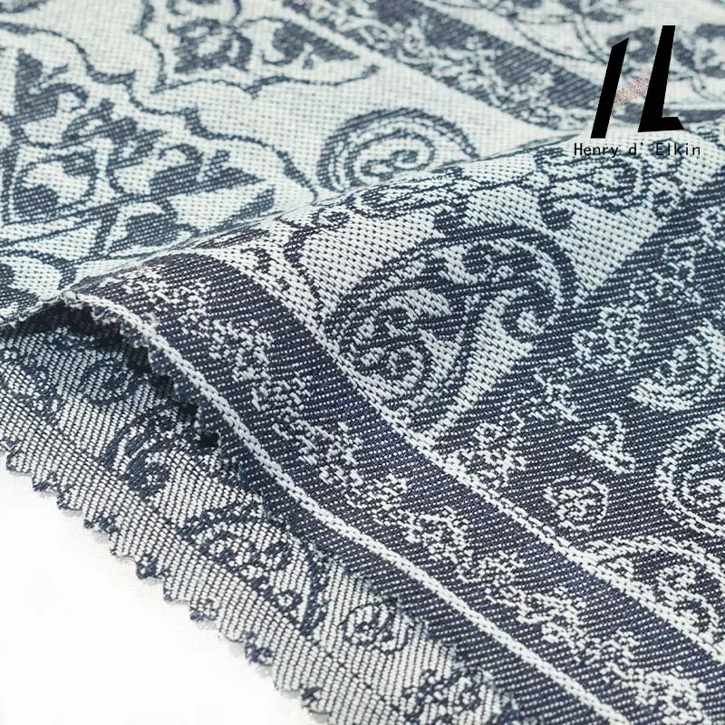 تصميم جديد مخصص الجاكار المطبوعة الدنيم النسيج دوبي شقة النسيج الدنيم للأحذية الأمتعة حقيبة