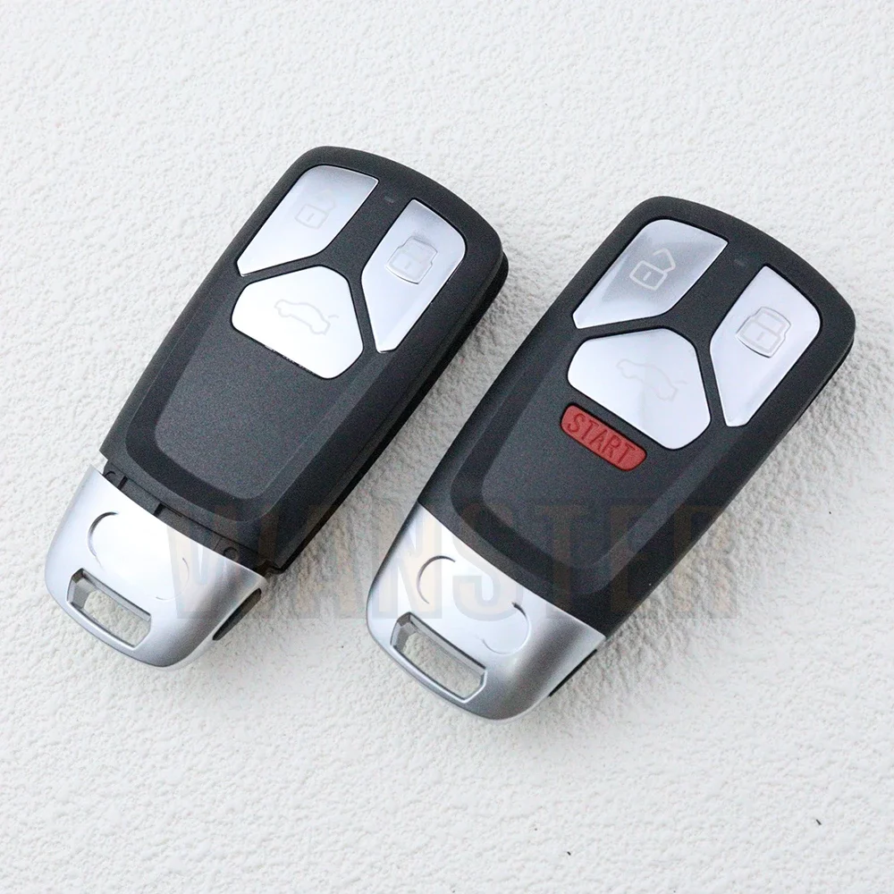 3 4 Bottons Car Smart Remote Key Fob Shell Case Housing for Audi A4 A5 A4L A6 A6L S4 S5 Q3 Q5 Q7 TT 2016 2017 2018 2019 2020