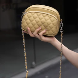 100% Real Cow's skin, Chains Strap, Women Genuine Leather Crossbody Bag Free Shipping, Female Natural Cowhide Shoulder Bag,T174