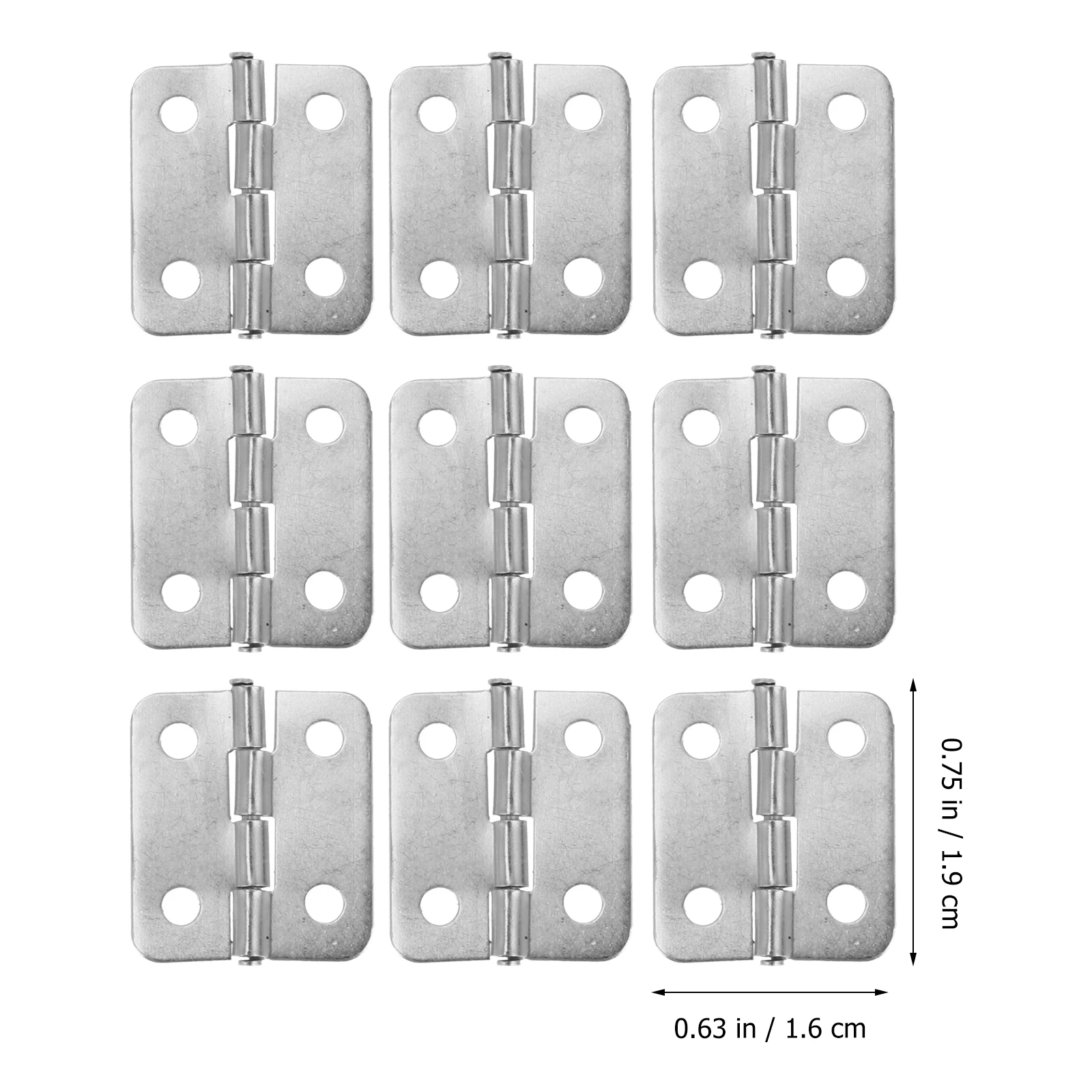 

Silver Iron Hinge Durable Hinges Retro Butt Vintage Outdoor Drawer Home Accessories