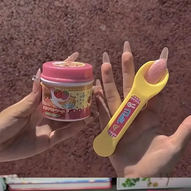 1 Set Simulation  Play Strawberry Pudding Toy Early Education Japanese Play House Food Feeding Pudding Feeding Toys