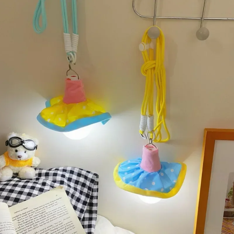 

Colorful Lamp Portable Flower Lamp Wind Chimes Hanging Lantern Home Decoration Girl Birthday Gift Bedroom Night Light