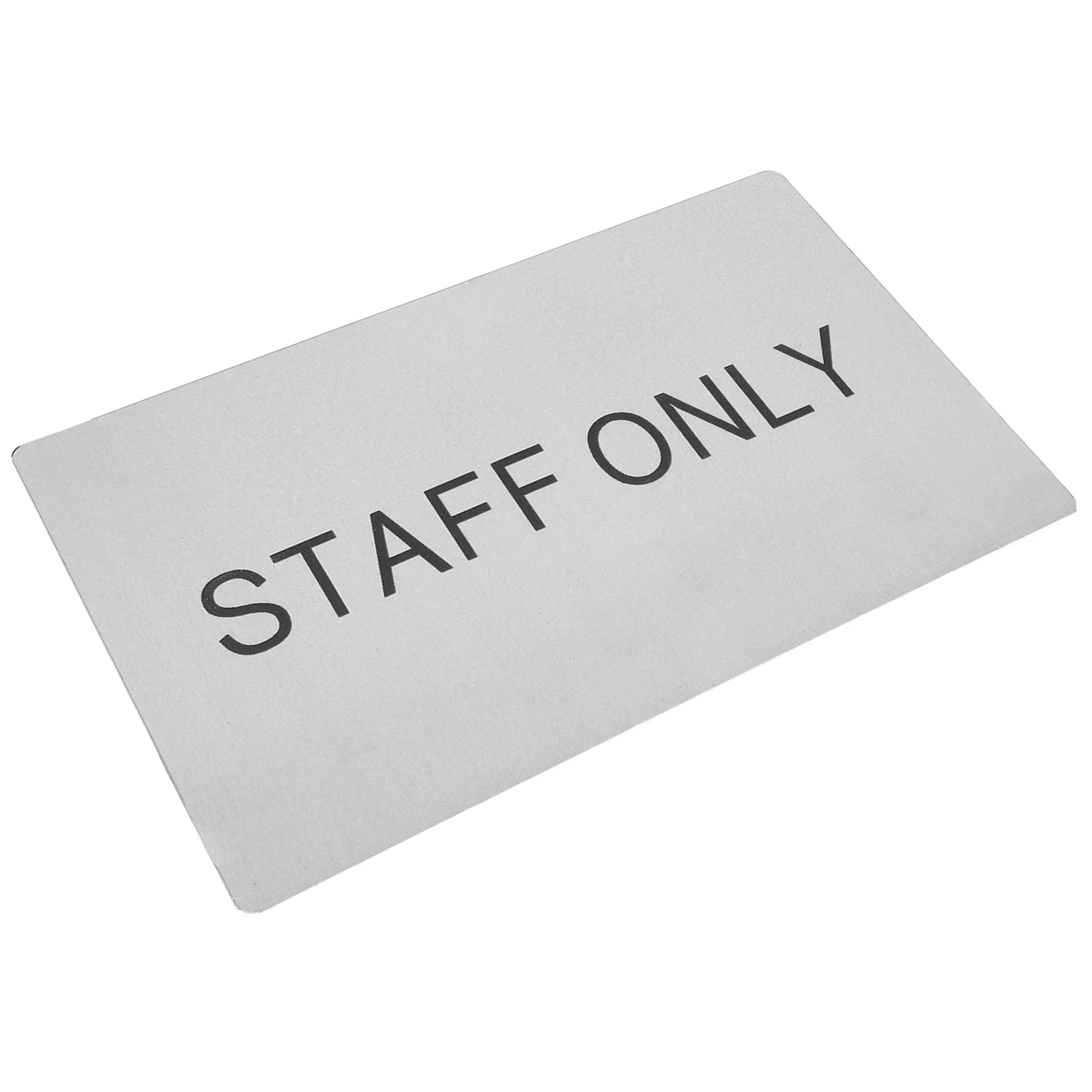 Business Office Decoration Aluminum Staff Only Sign Restaraunts Employees Door Removable Plate for Store House Number