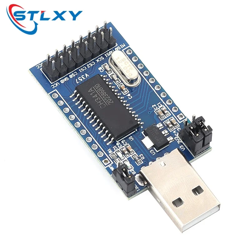 Stlxy 1Pcs CH341A multifunctional USB transfer board supports UART IIC SPI TTL ISP EPP MEM parallel interface Multifunctional