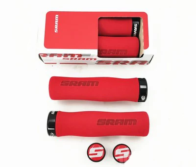 SRAM LOCKING GRIPS CONTOUR FOAM Red/Black Clamp White/Black Clamp 129mm/129mm Available in multiple color combinations