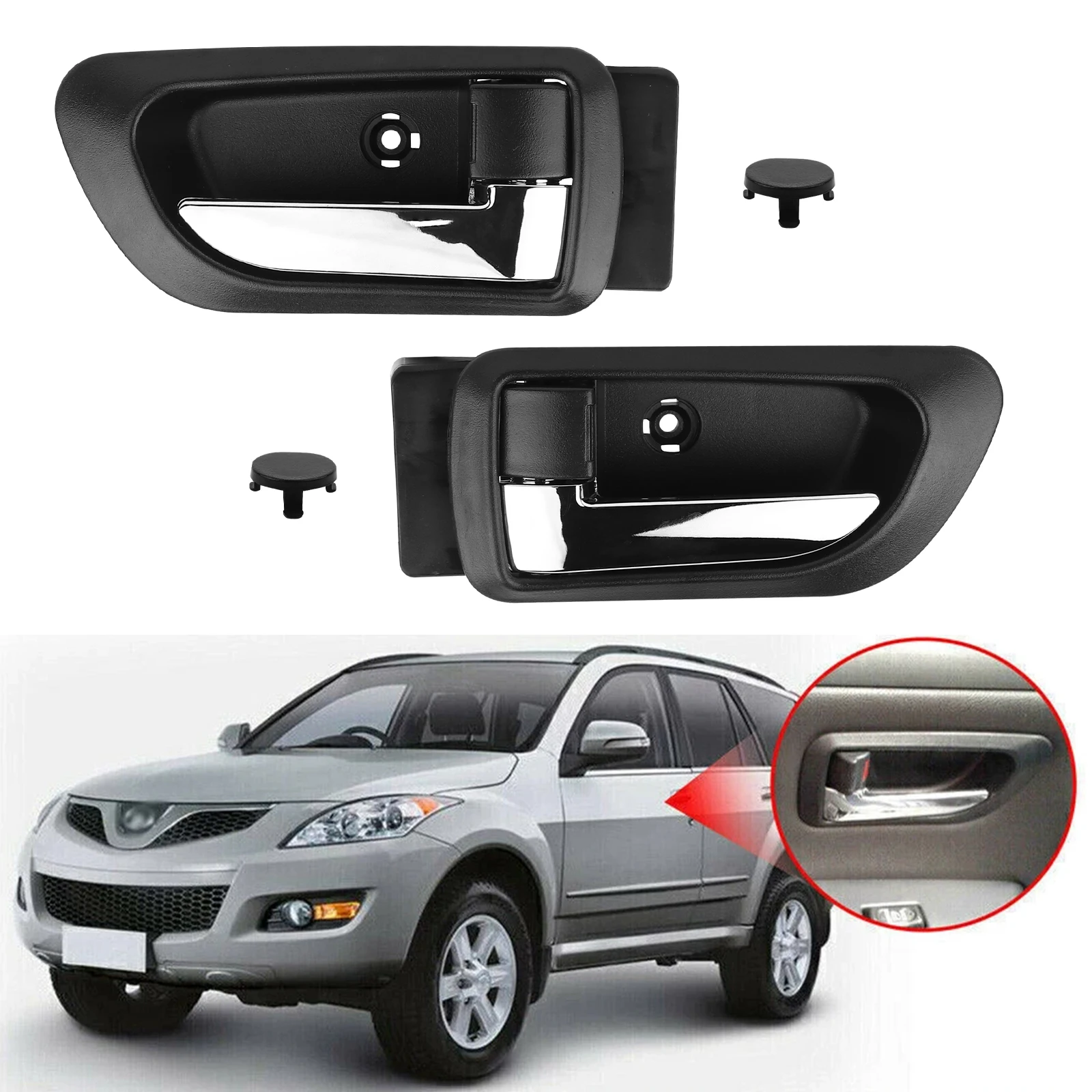 Wewnętrzna klamka drzwi przednia lewa prawa do Great Wall Haval Hover H3 H5 2010 2011 2012 2013 GWM X200 6105100 -K80 6105200 -K80