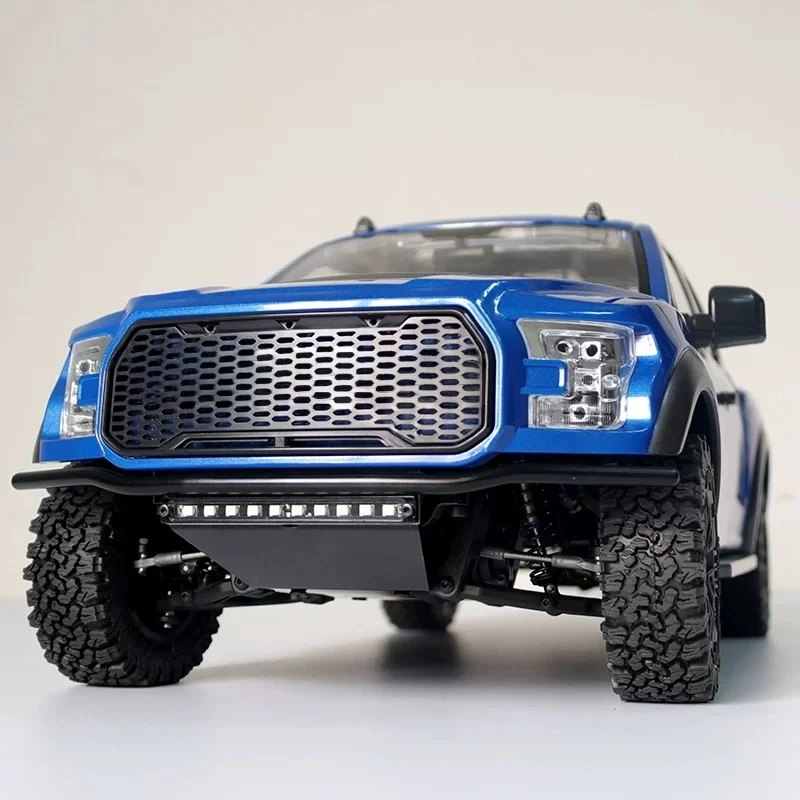 JDMODEL Pickup D-Type Off-Road Bumper CNC Aluminum LED Winch Mount 1/10 RC Rock Crawler TRX4 SCX10 Upgrade Parts