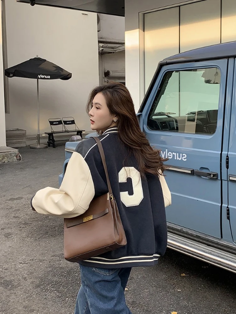 

Бейсбольные куртки, корейские женские, 2025 г., разноцветные, модные, шелковые, с капюшоном, на пуговицах, эластичные, женские, на молнии, с круглым вырезом, для пешего туризма