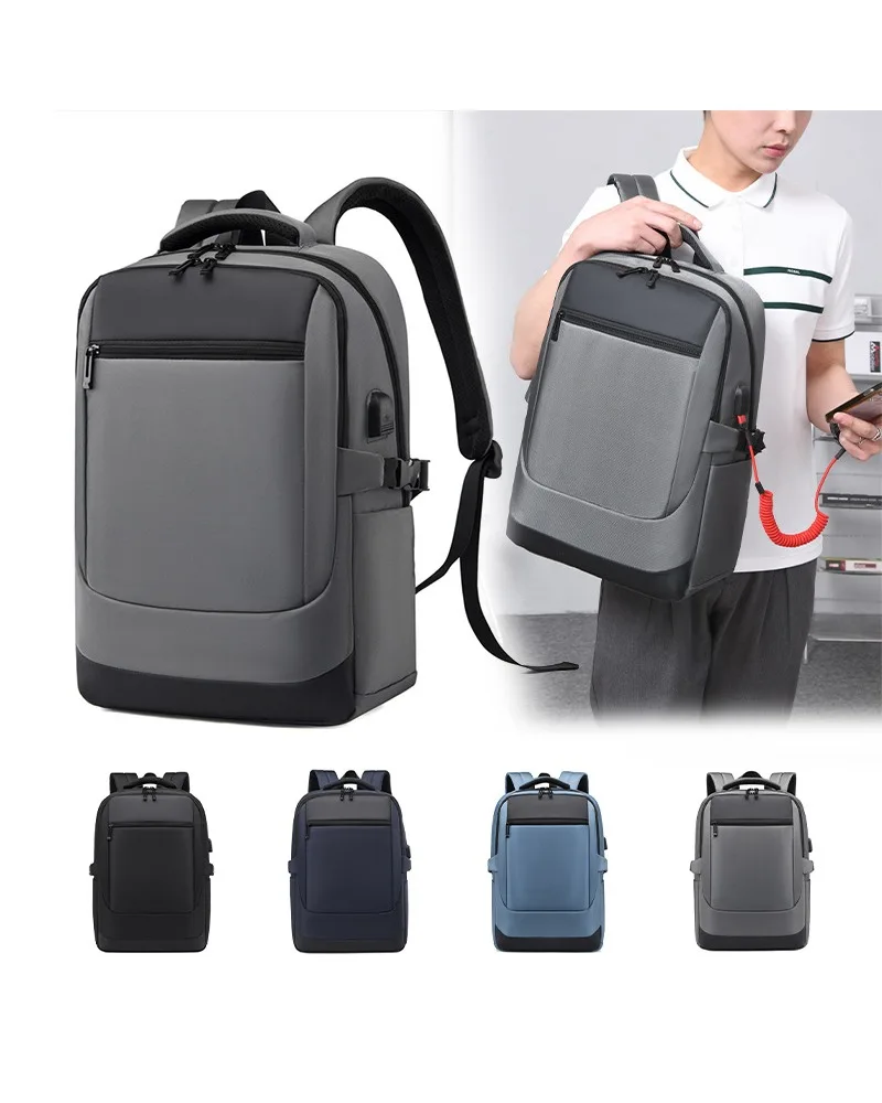 Large capacity backpack men's business commuter computer bag multi-functional trend waterproof business travel backpack