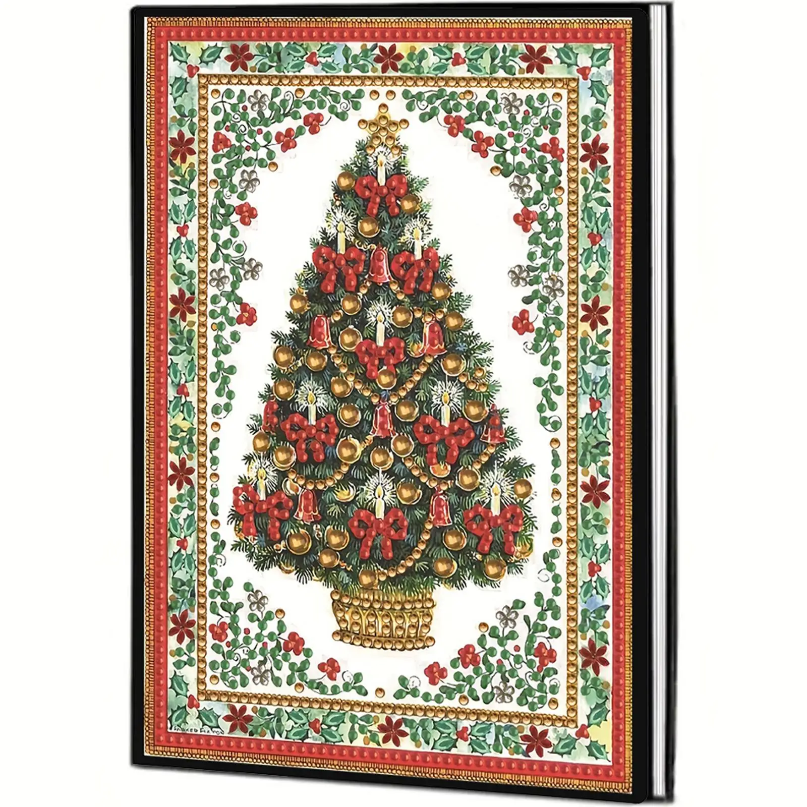 Christmas Tree Special Shaped Diamond Painting Journal Notebook for Adults (B)