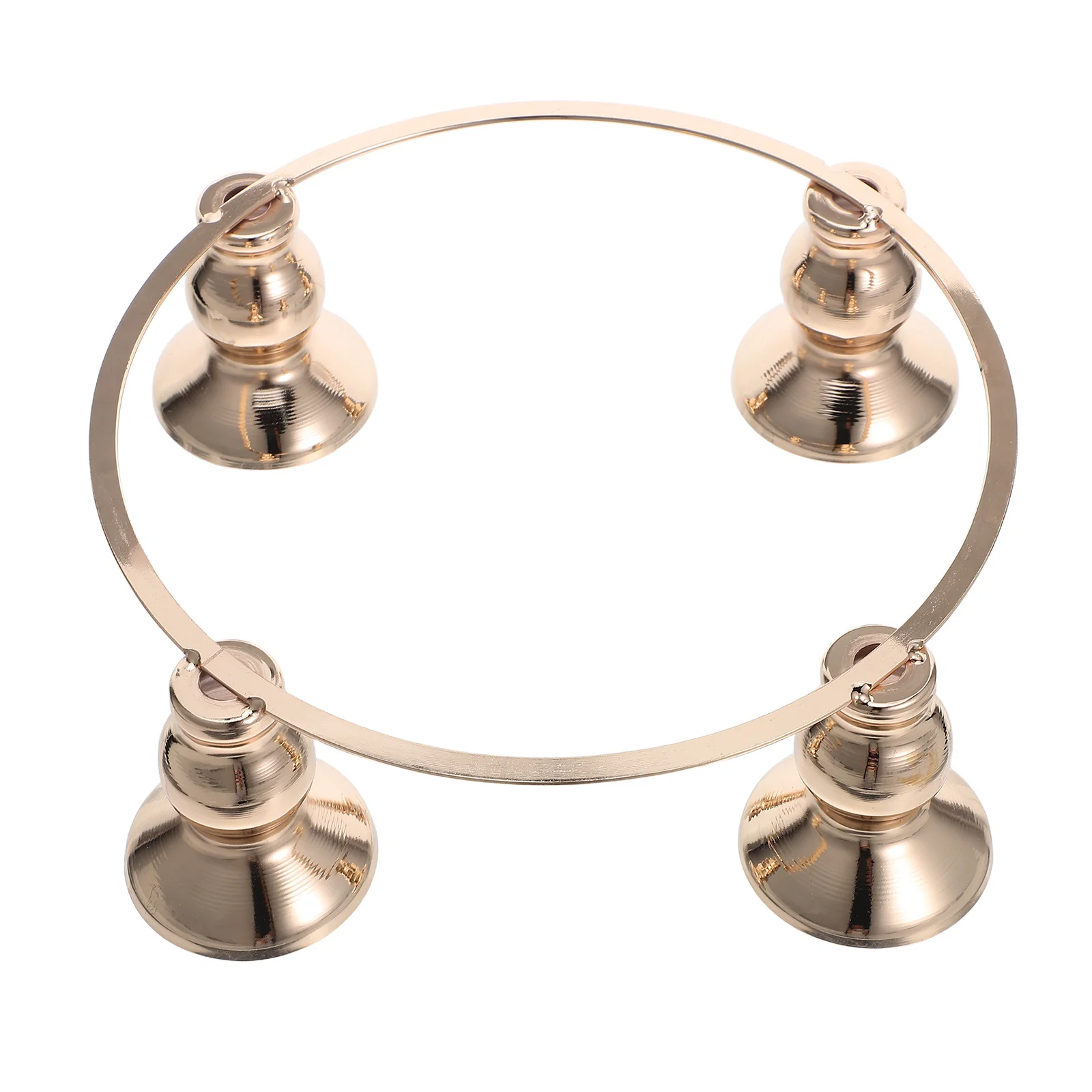 

4-Cup Iron Advent Holder Ring Premium Metal Craftsmanship for Taper Pillar Candles Dining Table Holiday Decor