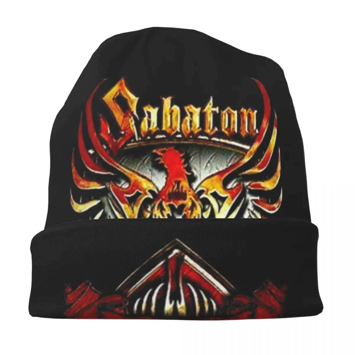 Wong S-Sabatons Heavy Metal Music Skullies Beanies Hats Autumn Winter Unisex Street Caps Warm Dual-use Bonnet