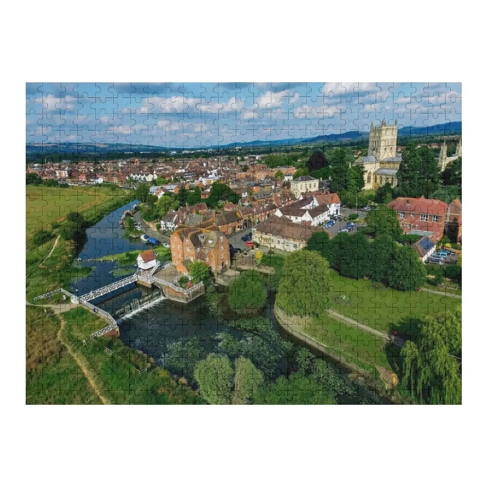 

River Avon, Tewkesbury Jigsaw Puzzle Custom Wooden Gift Personalized Toys Custom Wood Puzzle