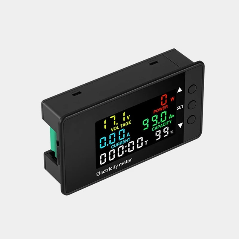 6-In-1 Voltmeter Ammeter DC 7.5-100V Wattmeter LED Digital Electric Meter Multifunctional Voltage Current Meter